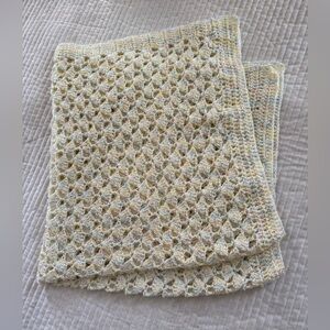 Handmade Crocheted Yellow Baby Blanket